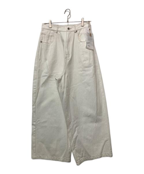 Cynical（シニカル）Cynical (シニカル) デニムカーブパンツ ホワイト サイズ:Mの古着・服飾アイテム