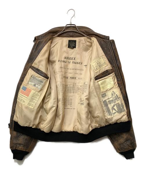 AVIREX（アヴィレックス）AVIREX (アヴィレックス) フライトジャケット ブラウン サイズ:Mの古着・服飾アイテム