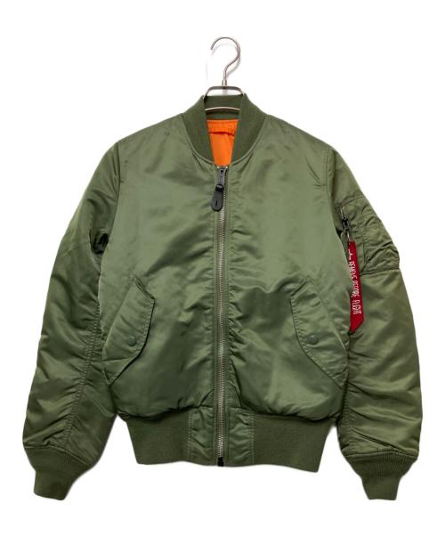 ALPHA INDUSTRIES（アルファインダストリーズ）ALPHA INDUSTRIES (アルファインダストリーズ) MA-1ジャケット グリーン サイズ:XSの古着・服飾アイテム