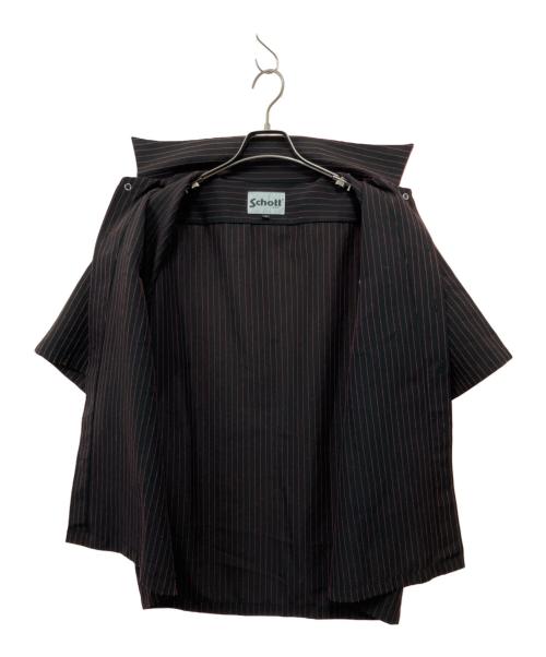 Schott（ショット）Schott (ショット) 半袖シャツ ブラック×レッド サイズ:Lの古着・服飾アイテム