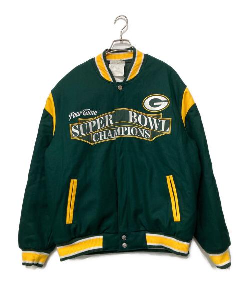 PACKERS（パッカーズ）PACKERS (パッカーズ) スタジャン グリーン サイズ:不明の古着・服飾アイテム