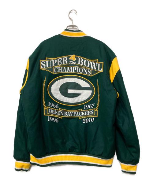 PACKERS（パッカーズ）PACKERS (パッカーズ) スタジャン グリーン サイズ:不明の古着・服飾アイテム