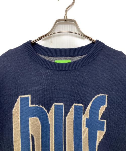 HUF（ハフ）HUF (ハフ) 厚手ニット ネイビー サイズ:Sの古着・服飾アイテム