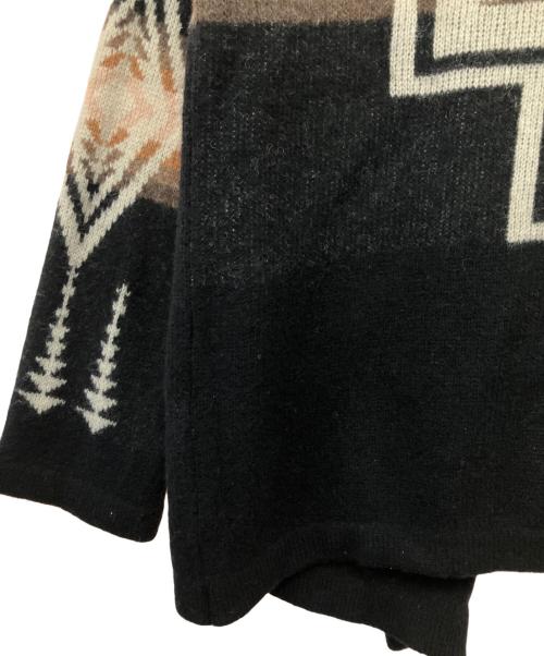 PENDLETON（ペンドルトン）PENDLETON (ペンドルトン) 厚手カーディガン ブラック×ベージュ サイズ:Lの古着・服飾アイテム