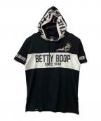 THE BRAVEMAN×BETTY BOOPザ ブレイブマン×ベティー・ブープ）の古着「プルオーバーパーカー」｜ブラック×ホワイト