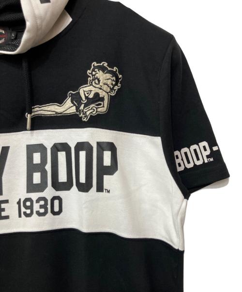 THE BRAVEMAN（ザ ブレイブマン）THE BRAVEMAN (ザ ブレイブマン) BETTY BOOP (ベティー・ブープ) プルオーバーパーカー ブラック×ホワイト サイズ:L 未使用品の古着・服飾アイテム
