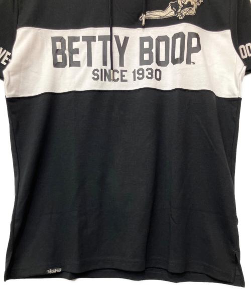THE BRAVEMAN（ザ ブレイブマン）THE BRAVEMAN (ザ ブレイブマン) BETTY BOOP (ベティー・ブープ) プルオーバーパーカー ブラック×ホワイト サイズ:L 未使用品の古着・服飾アイテム