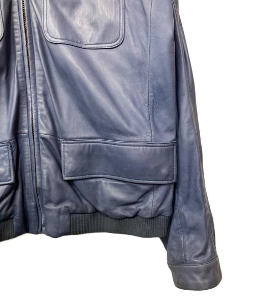 DIESEL（ディーゼル）DIESEL (ディーゼル) レザージャケット ブルー サイズ:Lの古着・服飾アイテム