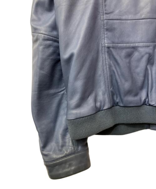 DIESEL（ディーゼル）DIESEL (ディーゼル) レザージャケット ブルー サイズ:Lの古着・服飾アイテム
