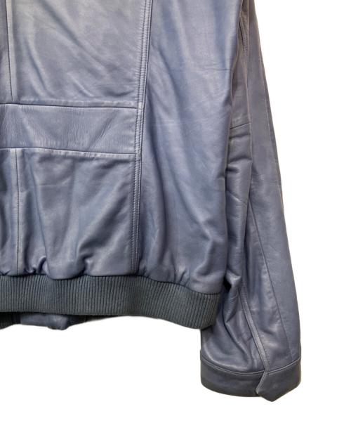 DIESEL（ディーゼル）DIESEL (ディーゼル) レザージャケット ブルー サイズ:Lの古着・服飾アイテム
