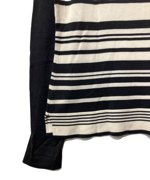 ◆CHANEL（シャネル）◆CHANEL (シャネル) ボーダーカットソー ブラック×ホワイト サイズ:42の古着・服飾アイテム