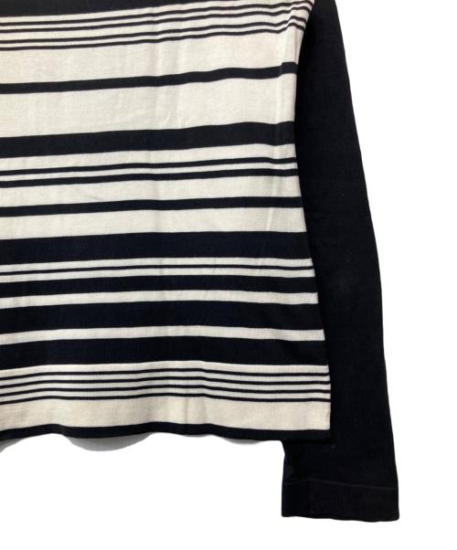 ◆CHANEL（シャネル）◆CHANEL (シャネル) ボーダーカットソー ブラック×ホワイト サイズ:42の古着・服飾アイテム