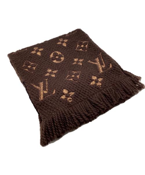 LOUIS VUITTON（ルイ ヴィトン）LOUIS VUITTON (ルイ ヴィトン) モノグラム　エシャルプ・ロゴマニアマフラー ブラウンの古着・服飾アイテム