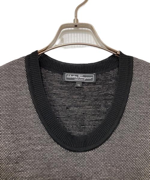 Salvatore Ferragamo（サルヴァトーレ フェラガモ）Salvatore Ferragamo (サルヴァトーレ フェラガモ) 半袖ワンピース ブラック サイズ:42の古着・服飾アイテム