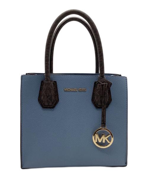 MICHAEL KORS（マイケル・コース）MICHAEL KORS (マイケル・コース) 2WAYバッグ ブルー×ブラウンの古着・服飾アイテム