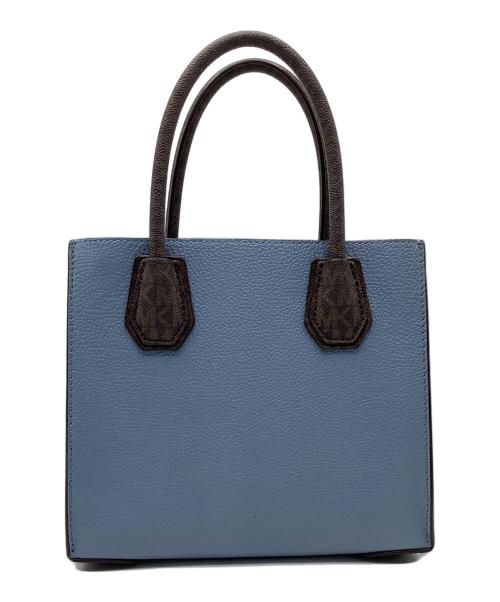MICHAEL KORS（マイケル・コース）MICHAEL KORS (マイケル・コース) 2WAYバッグ ブルー×ブラウンの古着・服飾アイテム