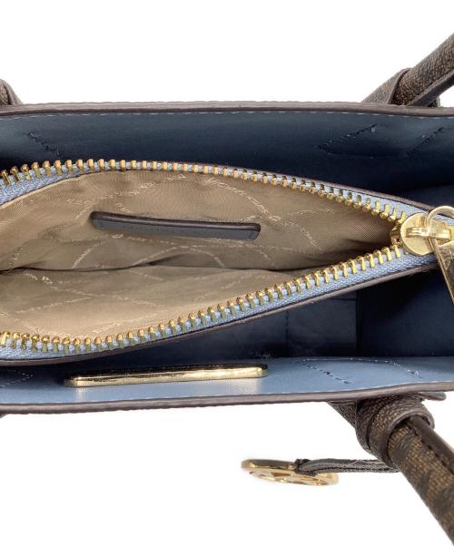 MICHAEL KORS（マイケル・コース）MICHAEL KORS (マイケル・コース) 2WAYバッグ ブルー×ブラウンの古着・服飾アイテム