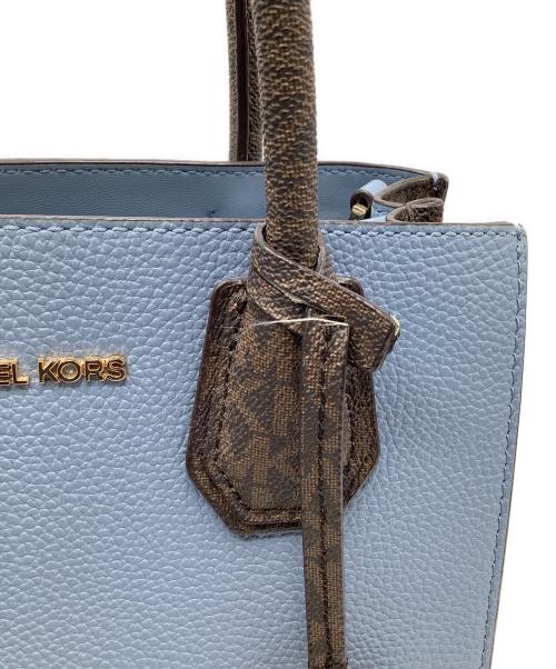 MICHAEL KORS（マイケル・コース）MICHAEL KORS (マイケル・コース) 2WAYバッグ ブルー×ブラウンの古着・服飾アイテム