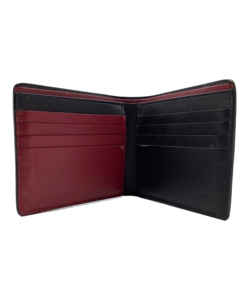 FENDI（フェンディ）FENDI (フェンディ) 2つ折り財布 ブラック×レッドの古着・服飾アイテム