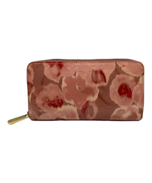 LOUIS VUITTON（ルイ ヴィトン）LOUIS VUITTON (ルイ ヴィトン) ヴェルニ イカットフラワー　ジッピーウォレット ローズヴェルール　長財布 ピンクの古着・服飾アイテム
