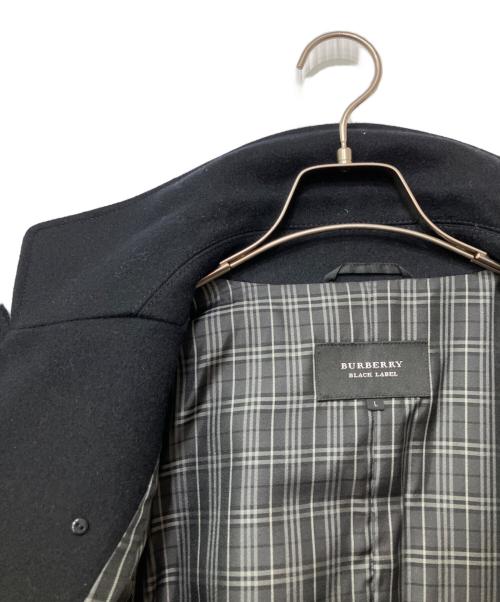 BURBERRY BLACK LABEL（バーバリーブラックレーベル）BURBERRY BLACK LABEL (バーバリーブラックレーベル) Pコート ブラック サイズ:Lの古着・服飾アイテム