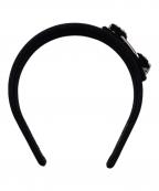 Salvatore Ferragamoサルヴァトーレ フェラガモ）の古着「ビジューヴァラリボンカチューシャ」｜ブラック