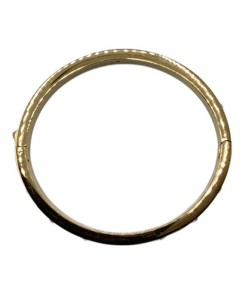 Kate Spade（ケイトスペード）Kate Spade (ケイトスペード) セット イン ストーン ヒンジド バングル ゴールドの古着・服飾アイテム