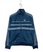 adidasアディダス）の古着「アディカラーファーストブルーデニムトラックトップ」｜ブルー×ホワイト