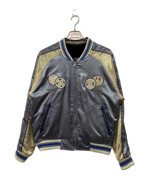 爆裂爛漫娘（バクレツランマンムスメ）爆裂爛漫娘 (バクレツランマンムスメ) リバーシブルスカジャン グレー×ブラック サイズ:42の古着・服飾アイテム