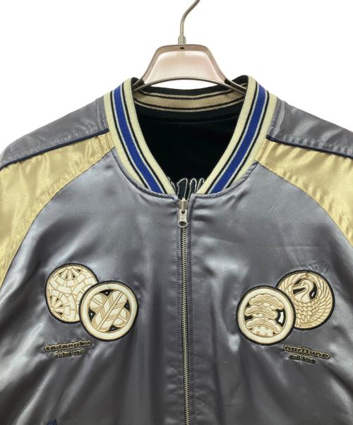 爆裂爛漫娘（バクレツランマンムスメ）爆裂爛漫娘 (バクレツランマンムスメ) リバーシブルスカジャン グレー×ブラック サイズ:42の古着・服飾アイテム