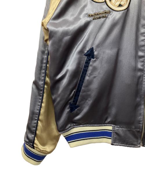 爆裂爛漫娘（バクレツランマンムスメ）爆裂爛漫娘 (バクレツランマンムスメ) リバーシブルスカジャン グレー×ブラック サイズ:42の古着・服飾アイテム