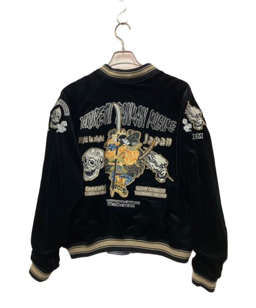 爆裂爛漫娘（バクレツランマンムスメ）爆裂爛漫娘 (バクレツランマンムスメ) リバーシブルスカジャン グレー×ブラック サイズ:42の古着・服飾アイテム