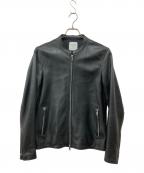 UNITED TOKYOユナイテッドトーキョー）の古着「ラムレザーシングルライダースジャケット」｜ブラック