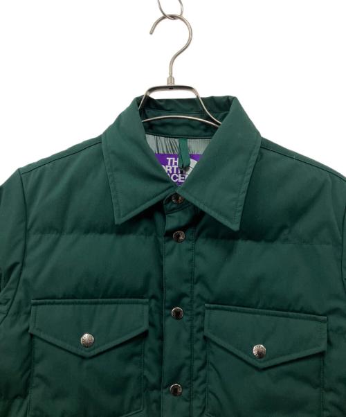 THE NORTHFACE PURPLELABEL（ザ・ノースフェイス パープルレーベル）THE NORTHFACE PURPLELABEL (ザ・ノースフェイス パープルレーベル) 65/35SHIRT DOWN JACKET グリーン サイズ:Mの古着・服飾アイテム