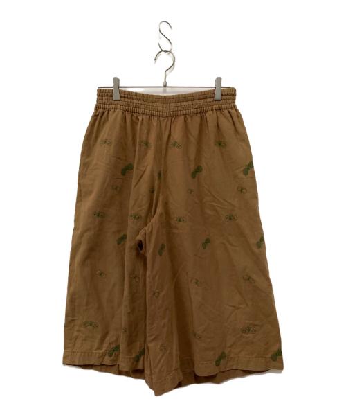 mina perhonen（ミナ ペルホネン）mina perhonen (ミナ ペルホネン) ワイドパンツ ブラウン×グリーン サイズ:FREEの古着・服飾アイテム