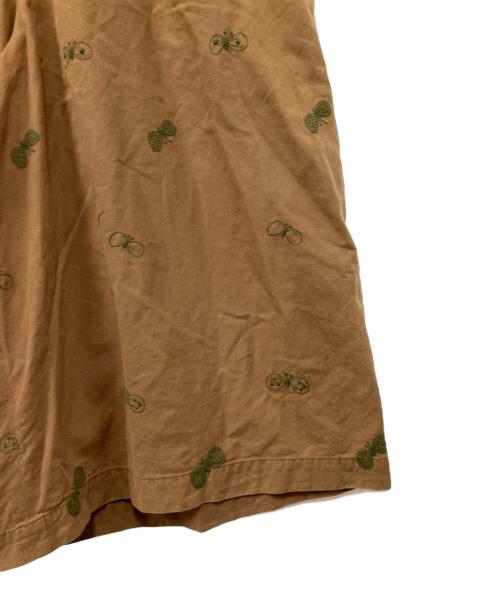 mina perhonen（ミナ ペルホネン）mina perhonen (ミナ ペルホネン) ワイドパンツ ブラウン×グリーン サイズ:FREEの古着・服飾アイテム