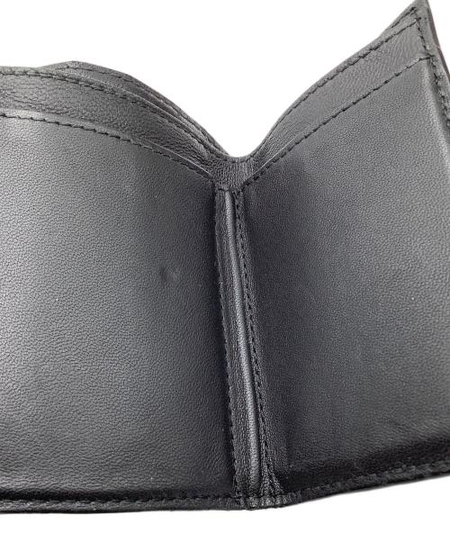 BOTTEGA VENETA（ボッテガベネタ）BOTTEGA VENETA (ボッテガベネタ) イントレチャート　3つ折り財布 ブラックの古着・服飾アイテム