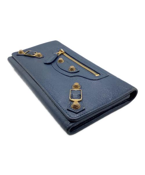 BALENCIAGA（バレンシアガ）BALENCIAGA (バレンシアガ) ジャイアントマネー　長財布 ブルーの古着・服飾アイテム