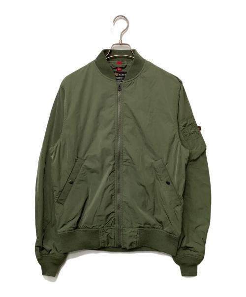 ALPHA（アルファ）ALPHA (アルファ) ミリタリージャケット オリーブ サイズ:Lの古着・服飾アイテム