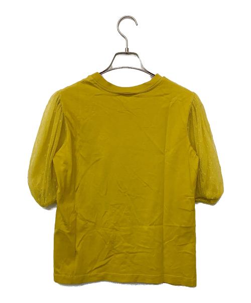 RED VALENTINO（レッドヴァレンティノ）RED VALENTINO (レッドヴァレンティノ) フリルレーススウェット イエロー サイズ:XSの古着・服飾アイテム