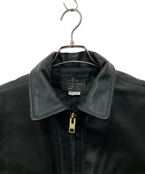 SAN DIEGO（サン ディエゴ）San Diego (サン ディエゴ) レザージャケット ブラック サイズ:Mの古着・服飾アイテム