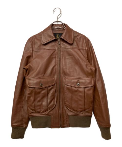 Hysteric Glamour（ヒステリックグラマー）Hysteric Glamour (ヒステリックグラマー) A-2ラムレザージャケット ブラウン サイズ:Sの古着・服飾アイテム