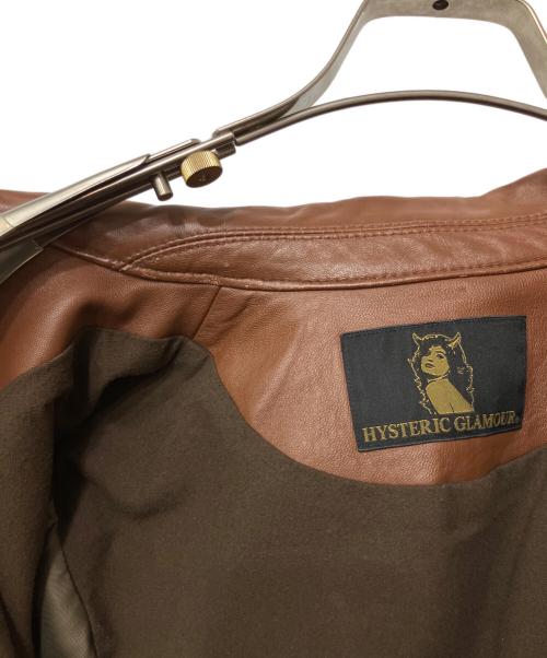 Hysteric Glamour（ヒステリックグラマー）Hysteric Glamour (ヒステリックグラマー) A-2ラムレザージャケット ブラウン サイズ:Sの古着・服飾アイテム