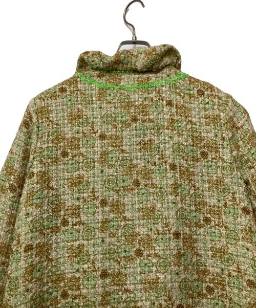 ANNA SUI（アナスイ）ANNA SUI (アナスイ) ツイードジャケット 黄緑×アイボリー サイズ:Mの古着・服飾アイテム
