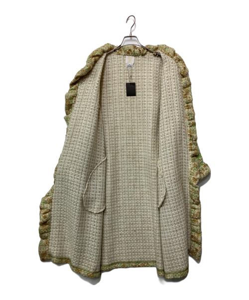 ANNA SUI（アナスイ）ANNA SUI (アナスイ) ツイードジャケット 黄緑×アイボリー サイズ:Mの古着・服飾アイテム