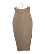 TANタン）の古着「ニットスカート」｜ベージュ