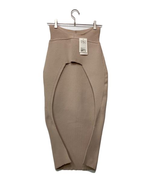 TAN（タン）TAN (タン) ニットスカート ベージュ サイズ:FREE 未使用品の古着・服飾アイテム