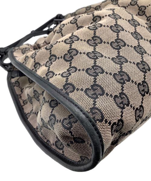 GUCCI（グッチ）GUCCI (グッチ) ハンドバッグ ブラック×ベージュの古着・服飾アイテム