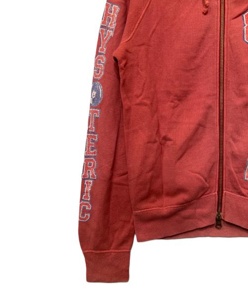 Hysteric Glamour（ヒステリックグラマー）Hysteric Glamour (ヒステリックグラマー) ジップパーカー レッド サイズ:不明の古着・服飾アイテム