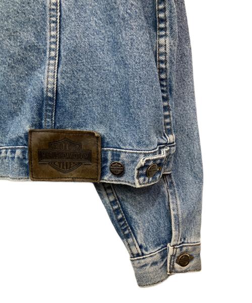 HARLEY-DAVIDSON（ハーレーダビッドソン）HARLEY-DAVIDSON (ハーレーダビッドソン) デニムジャケット ブルー サイズ:Lの古着・服飾アイテム